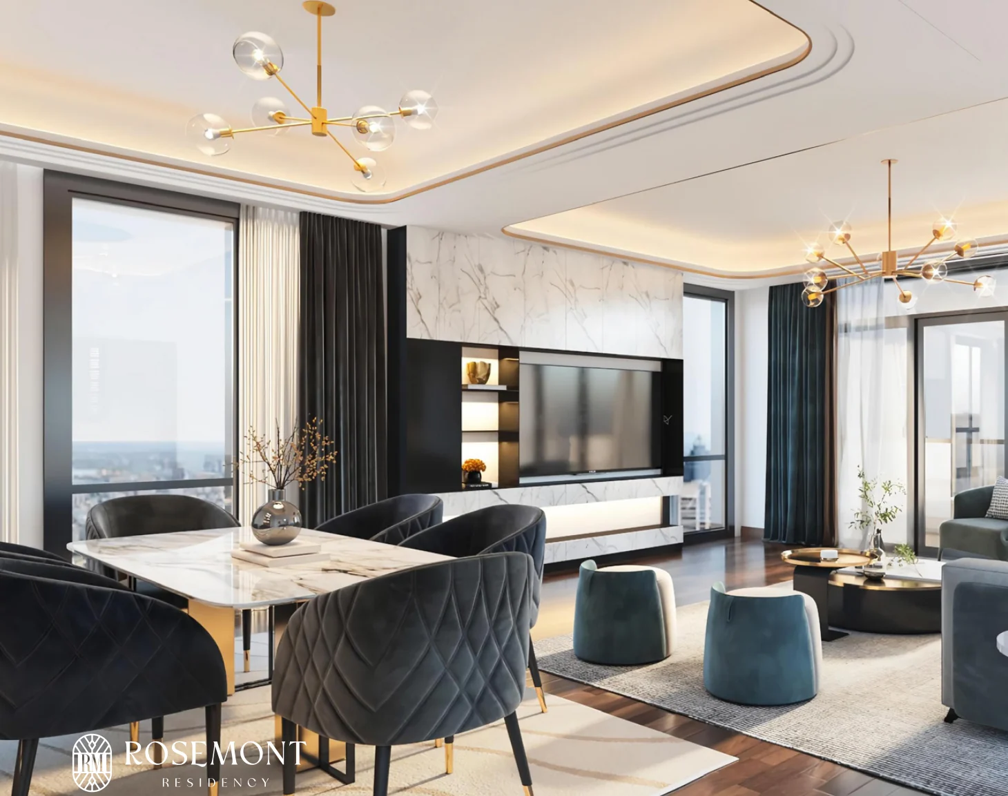 3 Bedroom + DSQ at Rosemont Residency — All Bedrooms En Suite